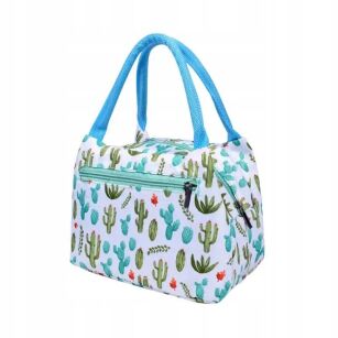 KAKTUSY ŚNIADANIOWA PIKNIKOWA TORBA TERMICZNA IZOLACYJNA BOX NA LUNCH JEDZENIE NA PLAŻĘ PIKNIK LEKKA
