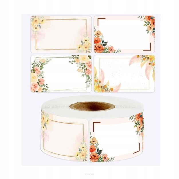 NAKLEJKI  ETYKIETY SAMOPRZYLEPNE NA SŁOIKI PRZETWORY PRZYPRAWY  WINO BUTELKI PREZENTY 250 SZT NR 3