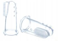 AKUKU PIERWSZA SZCZOTECZKA SZCZOTKA DZIECIĘCA DO MYCIA ZĘBÓW MASAŻU DZIĄSEŁ DLA DZIECI NA PALEC RÓŻOWA - 6