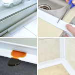 TAŚMA USZCZELNIAJĄCA USZCZELKA SILIKONOWA WODOODPORNA DO ZLEWU WANNY BRODZIKA TOALETY 21mm 320cm BIAŁA - 3