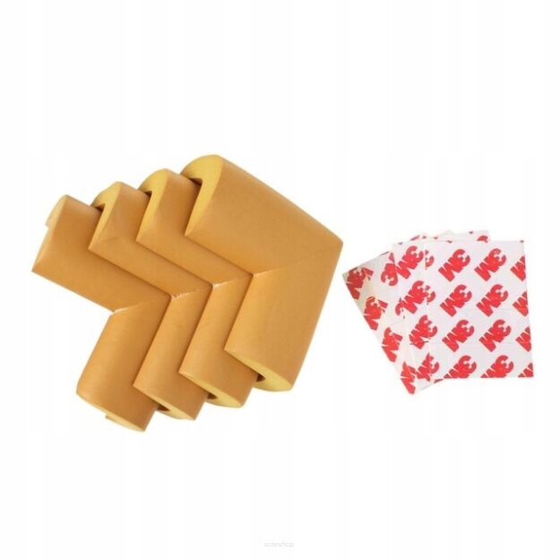 OCHRONNY PIANKOWY NAROŻNIK NA ROGI KANT STOŁU MEBLI SZAFEK 4SZT J.BRĄZ