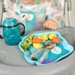 AKUKU LEKKI KUBEK NIEKAPEK BIDON BUTELKA Z MIĘKKIM USTNIKIEM DO PICIA DLA DZIECI MORSKI 6+ 280ML - 3