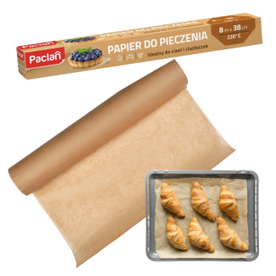 PAPIER DO PIECZENIA PACLAN EXPERT 8M X 38CM SILIKONOWANY NIEPRZYWIERAJĄCY DO CIAST I PIZZY