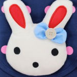 PLECAK MAŁY PLECACZEK DLA DZIEWCZYNKI DO PRZEDSZKOLA ŻŁOBKA DLA PRZEDSZKOLAKA GRANATOWY W RÓŻOWE KROPKI - 4