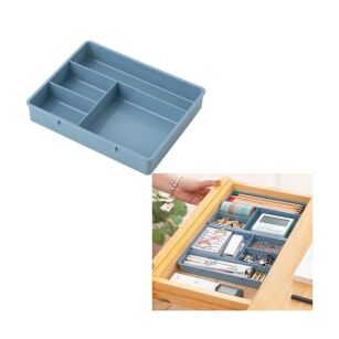 SZARY ORGANIZER BIURKO WKŁAD POJEMNIK PRZEGRÓDKI DO SZUFLADY SZUFLAD Z PRZEGRÓDKAMI NA KREDKI
