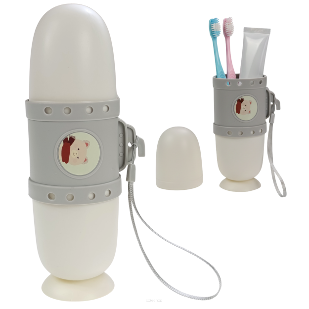 POJEMNIK ETUI NA SZCZOTECZKĘ PASTĘ DO ZĘBÓW ORGANIZER TURYSTYCZNY FUTERAŁ