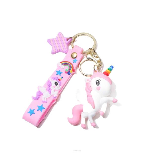 JASNORÓŻOWA ZAWIESZKA BRELOK BRELOCZEK MASKOTKA DO KLUCZY PLECAKA TOREBKI NA PREZENT DZIEŃ DZIECKA