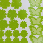 NAKLEJKI ŚCIENNE KWIATY I MOTYLE SAMOPRZYLEPNE DEKORACJE NA MEBLE I ŚCIANY ARKUSZ 60SZT JASNOZIELONY - 5