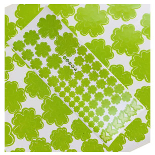 NAKLEJKI ŚCIENNE KWIATY I MOTYLE SAMOPRZYLEPNE DEKORACJE NA MEBLE I ŚCIANY ARKUSZ 60SZT JASNOZIELONY