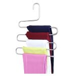 WIESZAK METALOWY CHROMOWANY NA UBRANIA SPODNIE DO SZAFY GARDEROBY NA 5 PAR SPODNI CHROM - 2