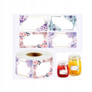 NAKLEJKI ETYKIETY SAMOPRZYLEPNE NA SŁOIKI PRZETWORY PRZYPRAWY WINO BUTELKI PREZENTY 250 SZT NR 1