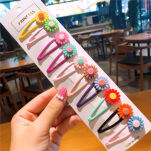 SPINKI OZDOBY WSUWKI DO WŁOSÓW DLA DZIEWCZYNKI OZDOBNE METALOWE KOLOROWE ZESTAW 10SZT KWIATKI - 2