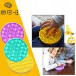 PUSH BUBBLE POP IT ZABAWKA SENSORYCZNA ANTYSTRES MALINOWE KOŁO - 3