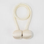 KLAMRY OZDOBNE SPINKI UPIĘCIA DO ZASŁON FIRAN NA MOCNY MAGNES MAGNETYCZNE 2SZT ECRU - 2