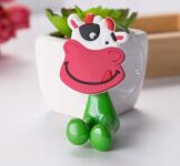 KRÓWKA WIESZAK UCHWYT BEZINWAZYJNY NA SZCZOTECZKĘ SZCZOTKĘ DO MYCIA ZĘBÓW DLA DZIECKA NA PRZYSSAWKĘ BEZ WIERCENIA - 2