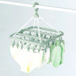 SUSZARKA NA PRANIE DO UBRAŃ NA BIELIZNĘ ZAWIESZANA OGRODOWA NA BALKON MAŁA SKŁADANA WIESZAK NA SKARPETKI - 4