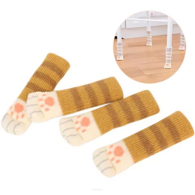 NAKŁADKI NA NOGI KRZESŁA OSŁONKI PODKŁADKI POD MEBLE OCHRONNE SKARPETKI ZESTAW 4 SZT