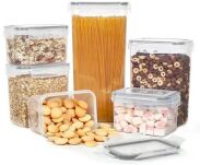 POJEMNIKI PUDEŁKA HERMETYCZNE ZAMYKANE NA ŻYWNOŚĆ PLASTIKOWE ZESTAW 16SZT NAKLEJKI ETYKIETY + MARKER - 2