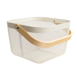 KOSZYK KOSZ NA OWOCE WARZYWA ZAKUPY GRZYBY ZABAWKI AŻUROWY ORGANIZER DO SPIŻARNI Z SIATKI BIAŁY - 3