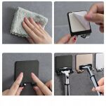 CHROM UCHWYT WIESZAK ŁAZIENKOWY NA MASZYNKĘ DO GOLENIA GOLARKĘ AKCESORIA SAMOPRZYLEPNY BEZINWAZYJNY - 8