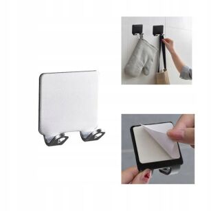 CHROM UCHWYT WIESZAK ŁAZIENKOWY NA MASZYNKĘ DO GOLENIA GOLARKĘ AKCESORIA SAMOPRZYLEPNY BEZINWAZYJNY