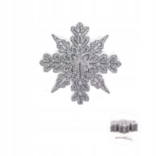 BOMBKI NA CHOINKĘ OZDOBA CHOINKOWA NA BOŻE NARODZENIE ŚWIĘTA ZAWIESZKI PŁATKI ŚNIEGU ŚNIEŻYNKI 10SZT NR4