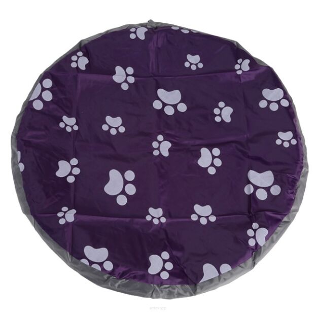 WOREK KOSZ ORGANIZER MATA WIĄZANA DO ZABAWY POJEMNIK NA ZABAWKI KLOCKI FIOL