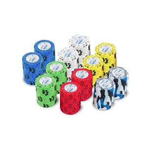 SZEROKI BANDAŻ ELASTYCZNY SAMOPRZYLEPNY KOHEZYJNY OPATRUNKOWY OPASKA OPATRUNEK STOKMED WZORKI DLA DZIECI 5CM X 4,5M 1 SZTUKA