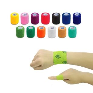 SZEROKI BANDAŻ ELASTYCZNY SAMOPRZYLEPNY KOHEZYJNY OPATRUNKOWY OPASKA OPATRUNEK STOKMED 7,5CM X 4,5M 1SZT