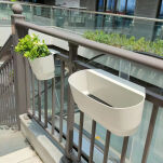 DONICZKA DONICA SKRZYNKA BALKONOWA ZAWIESZANA NA BALUSTRADĘ BARIERKĘ BALKON TARAS Z UCHWYTAMI SIMPLO - 2