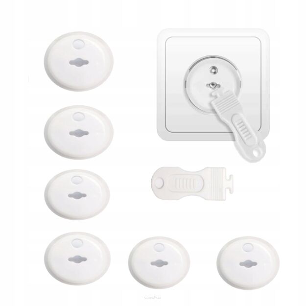 BLOKADY ZAŚLEPKI ZATYCZKI DO GNIAZDEK ZABEZPIECZENIE KONTAKTÓW PRZED DZIEĆMI ZAŚLEPKA Z BOLCEM 6 SZT