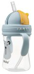 AKUKU BIDON BUTELKA Z MIĘKKĄ SŁOMKĄ RURKA KUBEK DLA DZIECI Z UCHWYTAMI RĄCZKAMI 300ML 9M+ MIŚ - 8