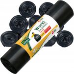 WORKI NA ŚMIECI ODPADY ODPADKI PACLAN BEE SMART 120L 10SZT LDPE WYTRZYMAŁE MOCNE CZARNE - 6