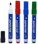 MAZAKI PISAKI MARKERY DO TABLICY TABLIC ZMAZYWALNE SUCHOŚCIERALNE RÓŻNE KOLORY ZESTAW W ETIU 4SZT - 9
