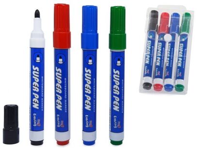 MAZAKI PISAKI MARKERY DO TABLICY TABLIC ZMAZYWALNE SUCHOŚCIERALNE RÓŻNE KOLORY ZESTAW W ETIU 4SZT