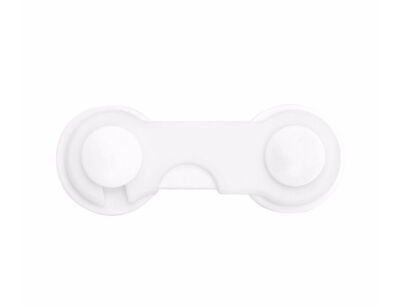 BIAŁE ZABEZPIECZENIE DO SZAFEK DRZWICZEK BLOKADA DO SZUFLAD MEBLI PRZED DZIEĆMI ZATRZASK ZAPADKA