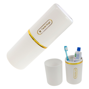 BIAŁE POJEMNE PUDEŁKO ETUI NA SZCZOTECZKĘ I PASTĘ DO ZĘBÓW POJEMNIK PODRÓŻNY