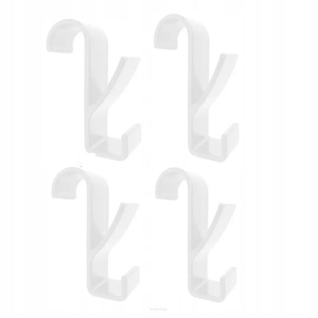 WIESZAK ŁAZIENKOWY HACZYK NA RĘCZNIKI ZAWIESZANY NA GRZEJNIK KALORYFER DRABINKĘ UCHWYT ŁAZIENKOWY BIAŁE 4SZT