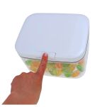 POJEMNIK ORGANIZER PUDEŁKO NA PROSZEK PŁYN DO PRANIA PŁUKANIA Z MIARKĄ ZAMYKANE NA DETERGENTY 2,8L - 3