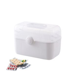 DUŻY POJEMNIK KASETKA PUDEŁKO ORGANIZER ROZKŁADANY NA LEKI TABLETKI APTECZKA DOMOWA NA LEKARSTWA L