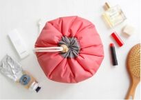 KWIATY KOSMETYCZKA DAMSKA DLA DZIEWCZYNKI PODRÓŻNA TURYSTYCZNA WIĄZANA POJEMNA WOREK ZE ŚCIĄGACZEM - 5