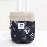 KWIATY KOSMETYCZKA DAMSKA DLA DZIEWCZYNKI PODRÓŻNA TURYSTYCZNA WIĄZANA POJEMNA WOREK ZE ŚCIĄGACZEM - 2