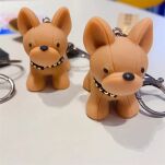 BRĄZOWY PIES PIESEK ZAWIESZKA BRELOK BRELOCZEK MASKOTKA DO KLUCZY PLECAKA TOREBKI - 5