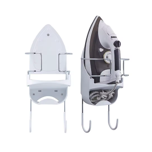 DUŻY BIAŁY WIESZAK UCHWYT PÓŁKA NA ŻELAZKO I DESKĘ DO PRASOWANIA NA ŚCIANĘ