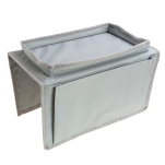 SZARA TACA TACKA NA KANAPĘ OPARCIE SOFĘ PODKŁADKA PODSTAWKA PRZYBORNIK ORGANIZER NA PILOTY AKCESORIA - 2