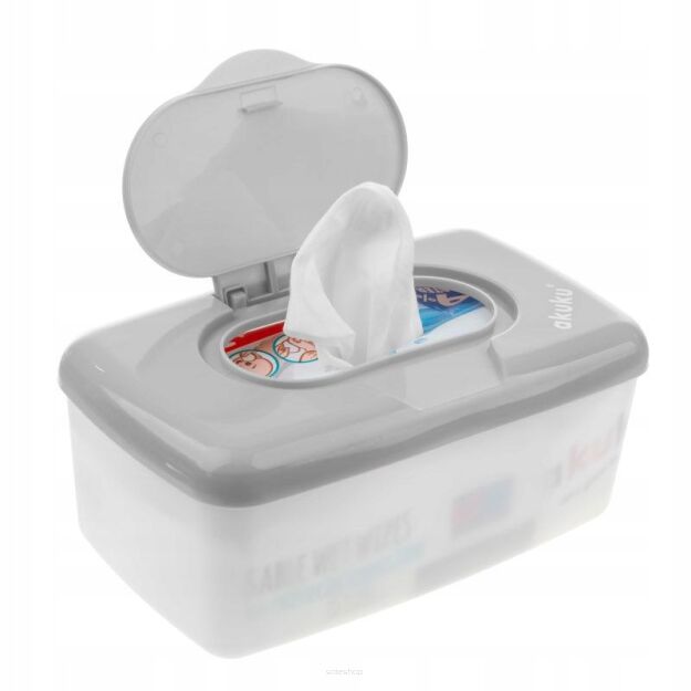 PUDEŁKO POJEMNIK ORGANIZER NA CHUSTECZKI NAWILŻANE NAWILŻAJĄCE MOKRE DO CHUSTECZEK NAWILŻANYCH AKUKU