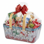 KOSZ KOSZYK NA PREZENTY OWOCE WARZYWA GRZYBY ZABAWKI METALOWY POJEMNY DUŻY AŻUROWY Z SIATKI NIEBIESKI ORGANIZER DO SPIŻARNI - 5