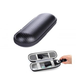 ETUI PODRÓŻNE NA SZCZOTECZKĘ ELEKTRYCZNĄ CZARNE WODOODPORNE POJEMNIK NA KOŃCÓWKI I ŁADOWARKĘ