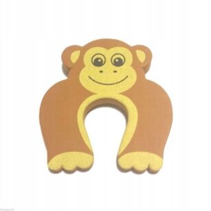 MAŁPKA STOPER BLOKADA DRZWIOWA ZABEZPIECZENIE DO DRZWI KLIN ODBOJNIK OCHRONA PALCÓW DZIECI