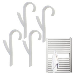 HACZYK WIESZAK NA RĘCZNIKI ZAWIESZANY NA GRZEJNIK KALORYFER DRABINKĘ UCHWYT ŁAZIENKOWY ZESTAW 4SZT